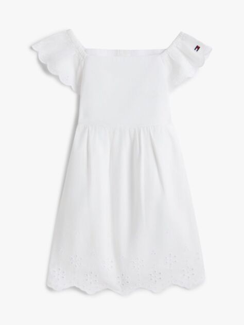 White Broderie Anglaise Dress And Bloomers Set  Newborn