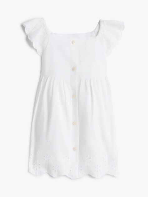 White Broderie Anglaise Dress And Bloomers Set  Newborn