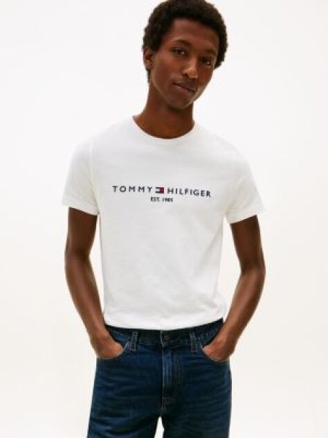 Άσπρο T-Shirt Με Λογότυπο  Άνδρες