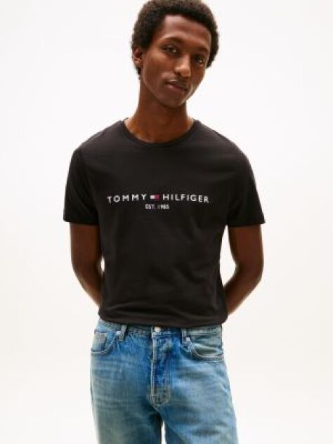 Μαύρο T-Shirt Με Λογότυπο  Άνδρες