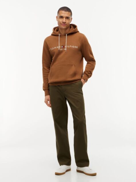 Brown Flex Logo Hoody  Men
