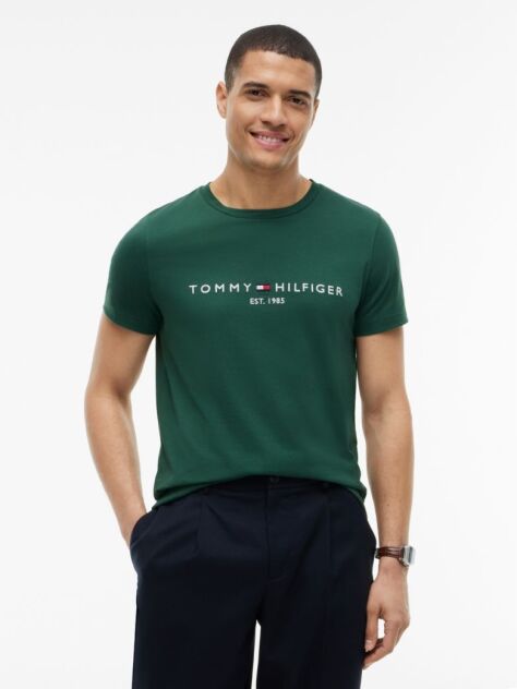 Green Organic Cotton Chest Logo T-Shirt  Men