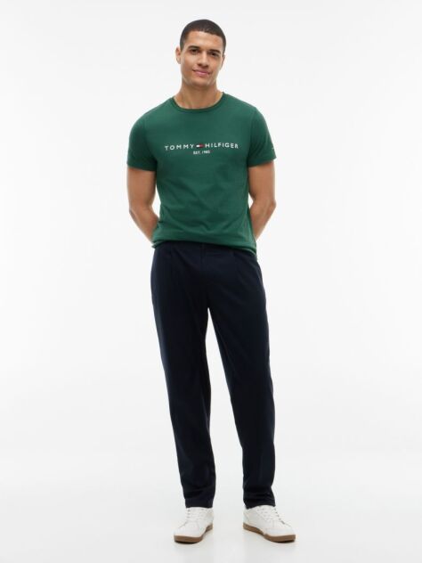 Green Organic Cotton Chest Logo T-Shirt  Men