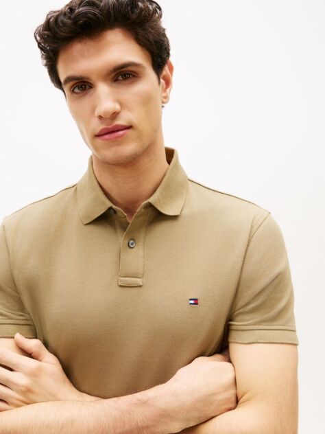 Beige 1985 Organic Cotton Regular Fit Polo  Men