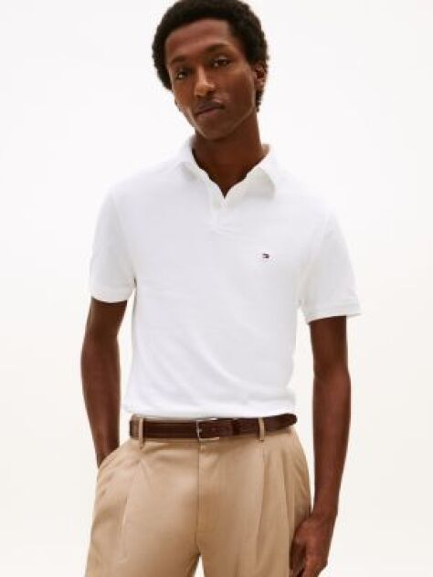 White 1985 Organic Cotton Regular Fit Polo  Men