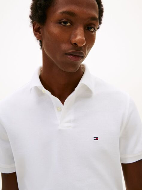 White 1985 Organic Cotton Regular Fit Polo  Men
