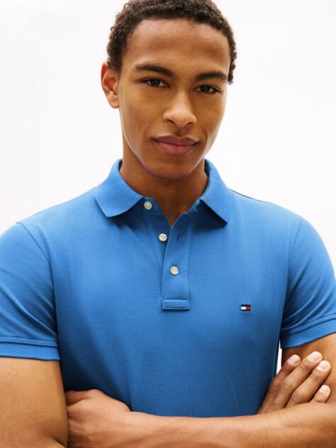 Blue 1985 Organic Cotton Slim Fit Polo  Men