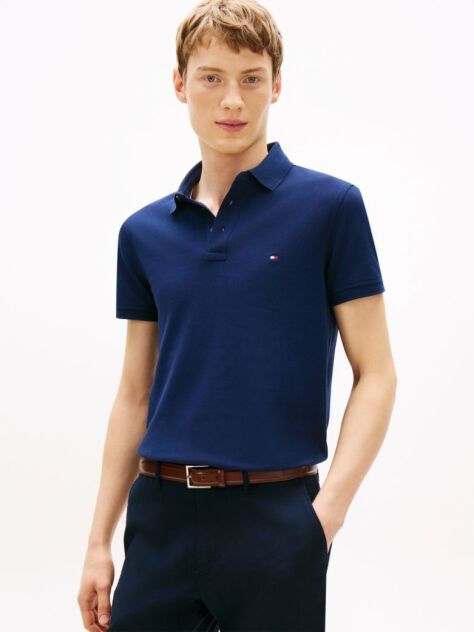 Blue 1985 Organic Cotton Slim Fit Polo  Men