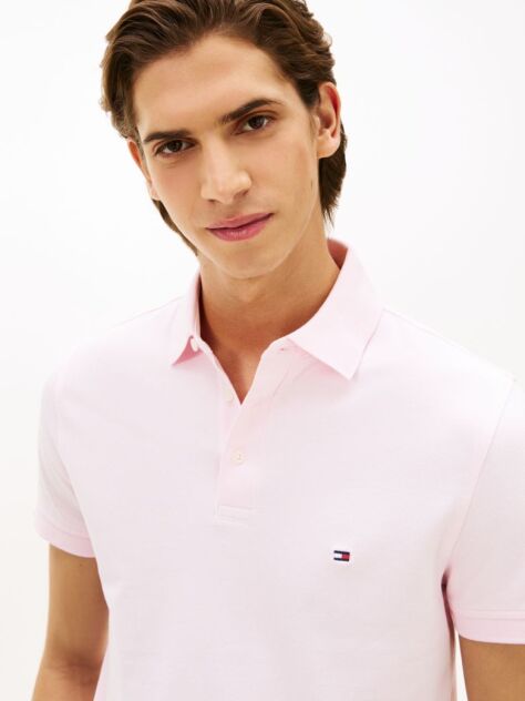 Pink 1985 Organic Cotton Slim Fit Polo  Men