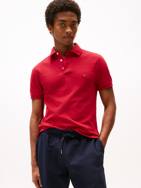 Red 1985 Organic Cotton Slim Fit Polo  Men