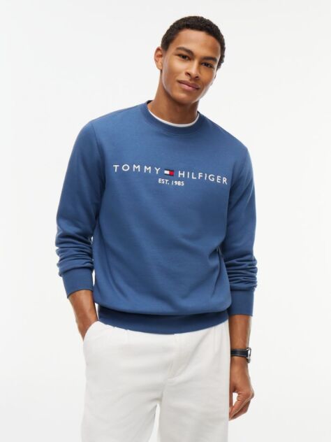 Blue Combining casual style with enhanced comfort, this sweatshirt is made from flex fleece and has a cosy, zip-adjustable mock turtleneck.  Men