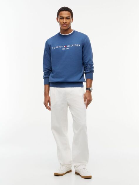 Blue Combining casual style with enhanced comfort, this sweatshirt is made from flex fleece and has a cosy, zip-adjustable mock turtleneck.  Men