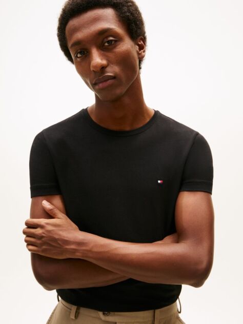 Μαύρο TH Flex T-Shirt Σε Slim Γραμμή  Άνδρες