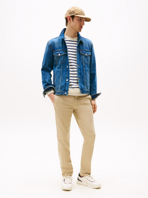 Khaki Bleecker Stretch Cotton Chinos  Men