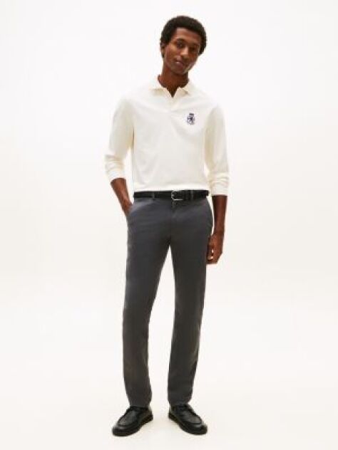 Grey Bleecker Stretch Cotton Chinos  Men