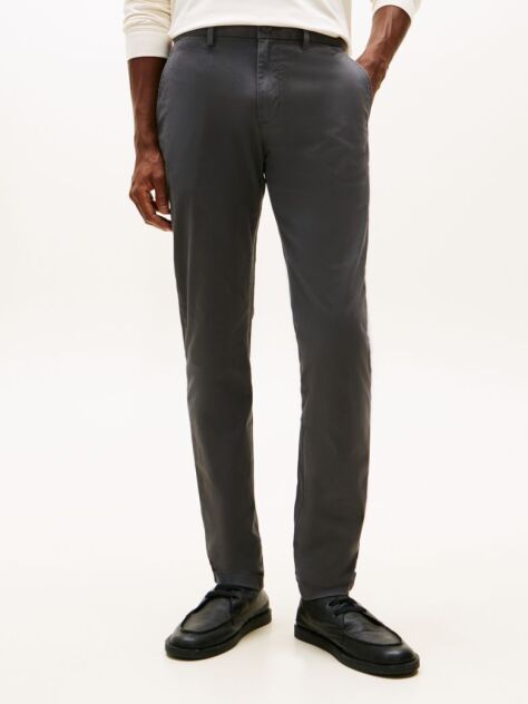 Grey Bleecker Stretch Cotton Chinos  Men