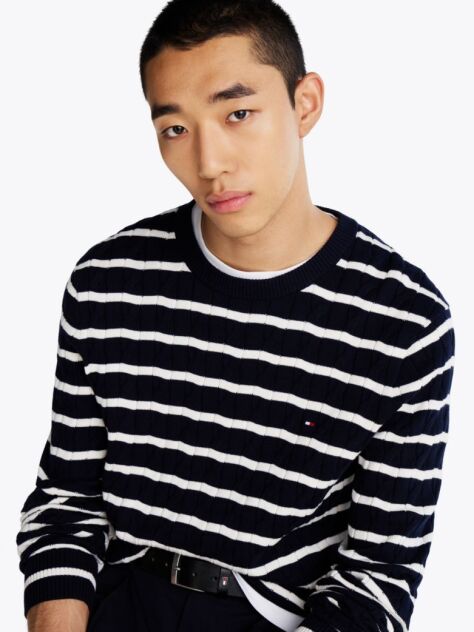 Multi Classics Cable Knit Relaxed Fit Jumper  Men