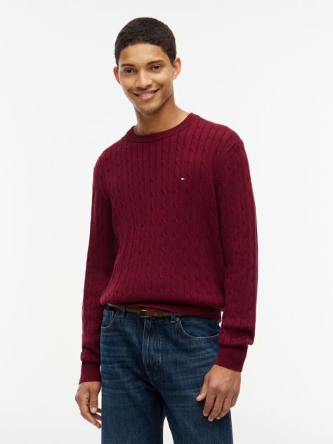 Red Classics Cable Knit Relaxed Fit Jumper  Men