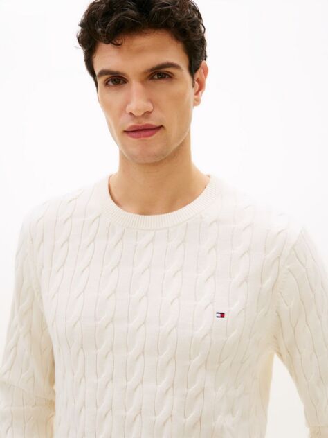 Beige Classics Cable Knit Relaxed Fit Jumper  Men