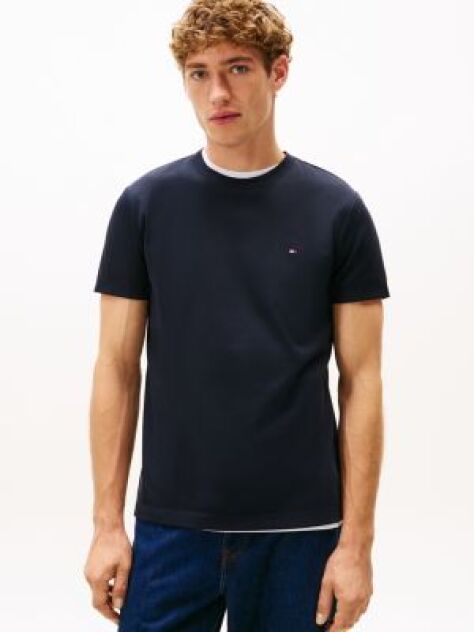 Blue Flag Embroidery Interlock Slim Fit T-Shirt  Men