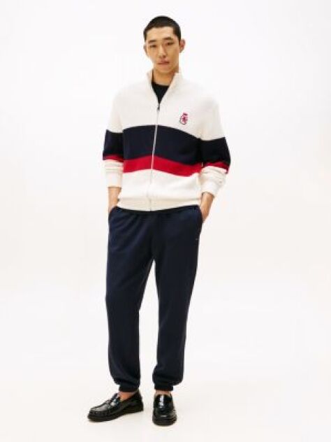 Blue Cuffed Leg Fleece Joggers  Men