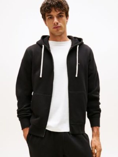 Μαύρο Hoody Fleece Με Φερμουάρ  Άνδρες