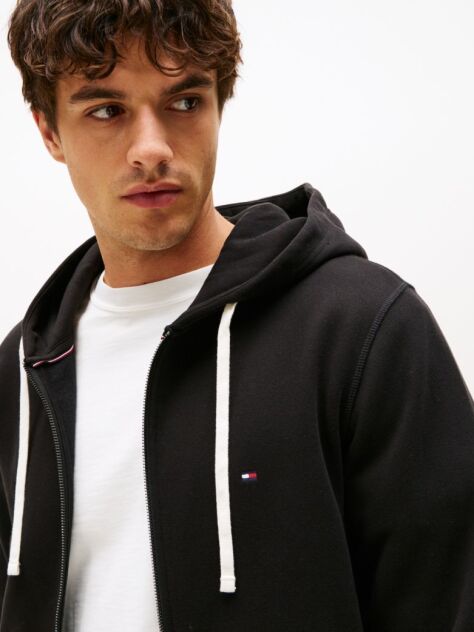 Μαύρο Hoody Fleece Με Φερμουάρ  Άνδρες