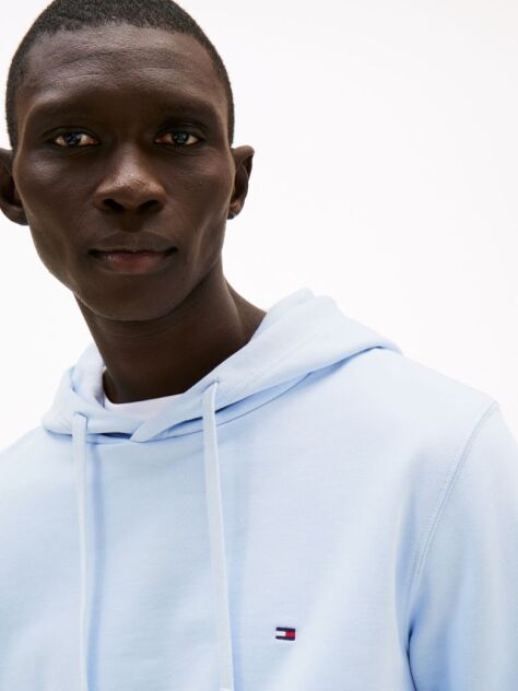 Μπλε Hoody Από Βαμβακερό Terry Με Κεντητό Σημαιάκι  Άνδρες