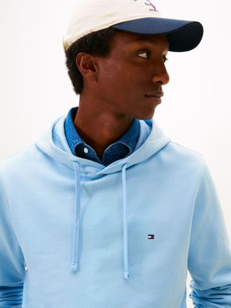 Μπλε Hoody Από Βαμβακερό Terry Με Κεντητό Σημαιάκι  Άνδρες