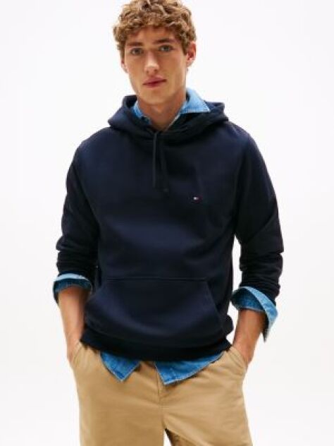 Μπλε Hoody Από Βαμβακερό Terry Με Κεντητό Σημαιάκι  Άνδρες