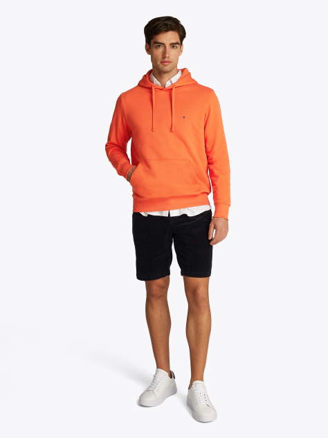Πορτοκαλί Hoody Από Βαμβακερό Terry Με Κεντητό Σημαιάκι  Άνδρες