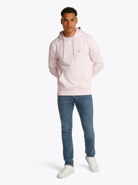 Ροζ Hoody Από Βαμβακερό Terry Με Κεντητό Σημαιάκι  Άνδρες