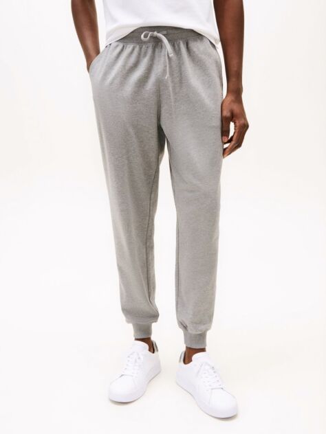 Grey Terry Cuffed Leg Joggers  Men