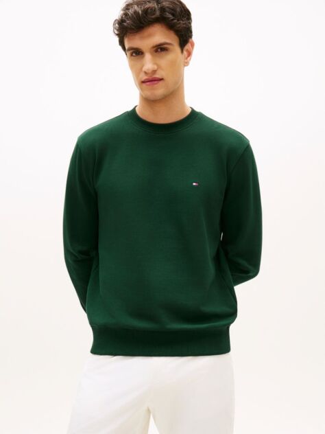 Green Terry Crew Neck Sweatshirt  Men