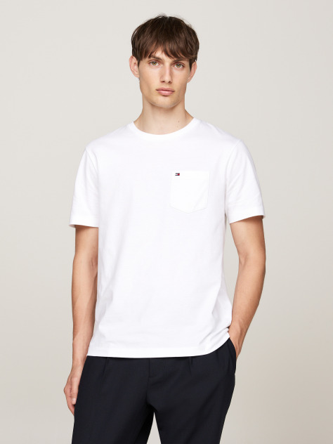 White Patch Pocket T-Shirt  Men