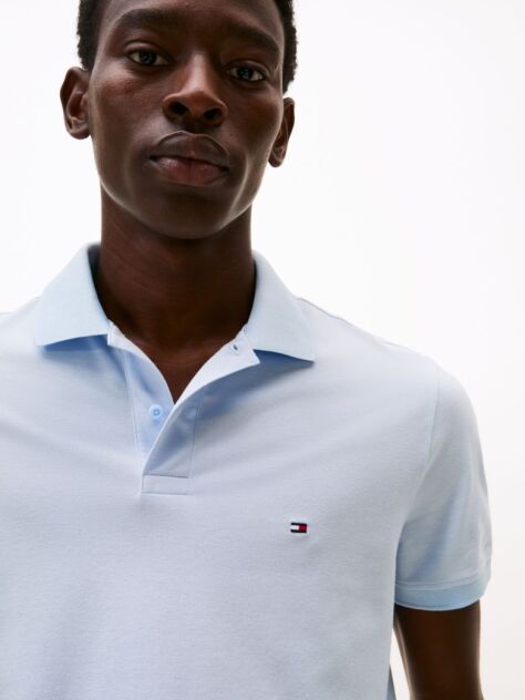 Blue Moisture Wicking Pique Regular Polo Shirt  Men