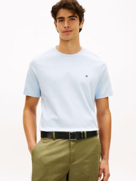 Blue Interlock Knit T-Shirt  Men