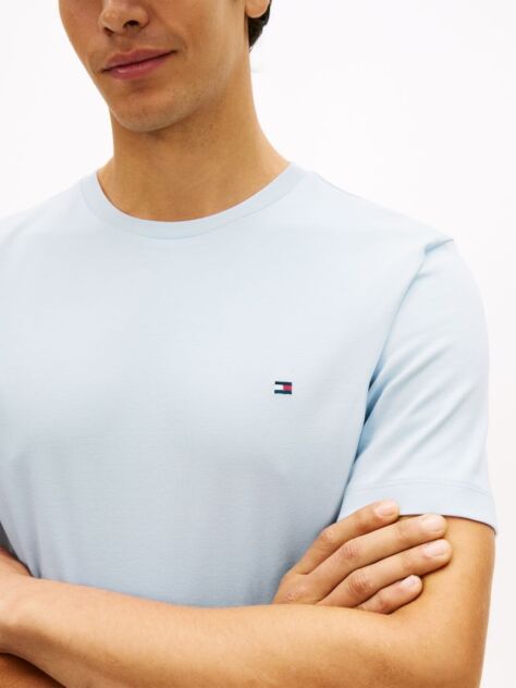 Blue Interlock Knit T-Shirt  Men