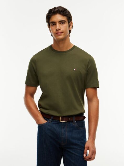 Πράσινο Interlock Πλεκτό T-Shirt  Άνδρες
