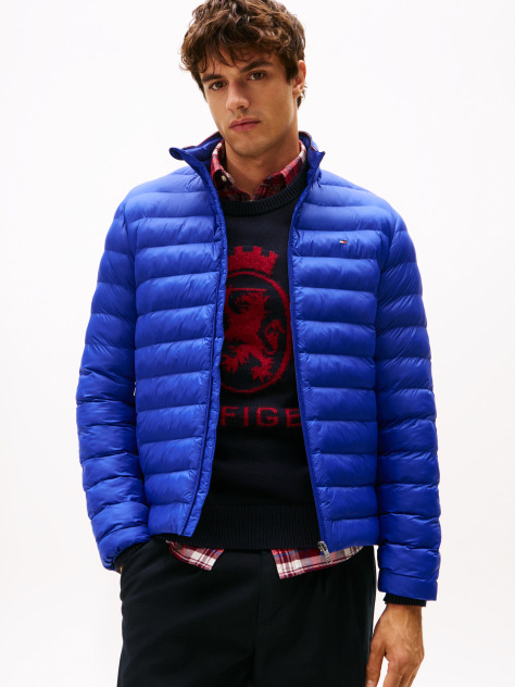 Blue Packable Recycled Jacket  Men