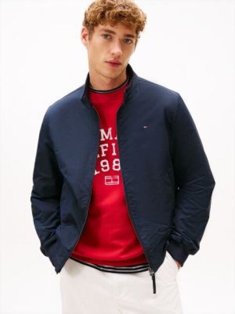 Blue Relaxed Harrington Jacket  Men