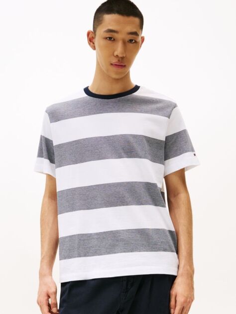Multi Stripe Crew Neck T-Shirt  Men