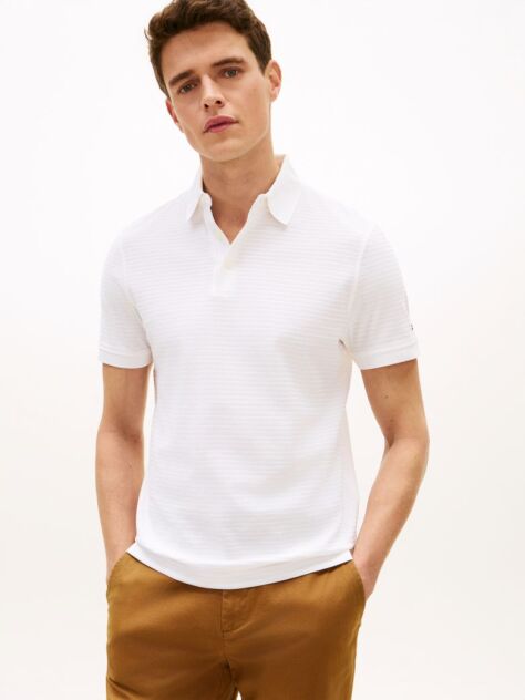 White Smart Casual Regular Fit Polo Shirt  Men