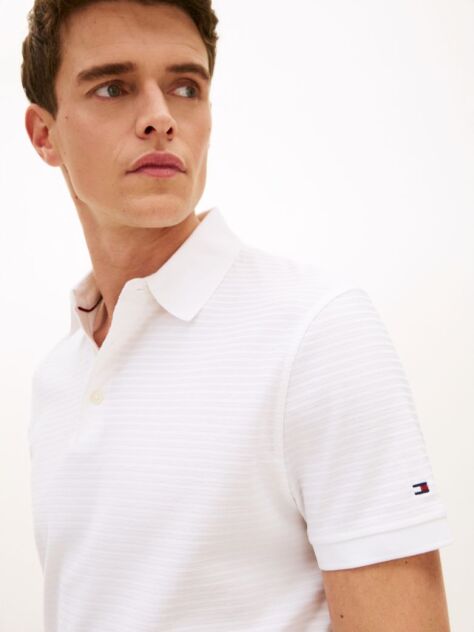 White Smart Casual Regular Fit Polo Shirt  Men