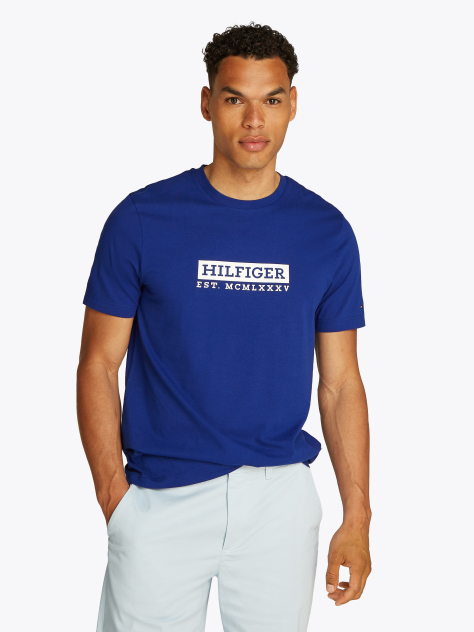Μπλε T-Shirt Με Λογότυπο  Άνδρες