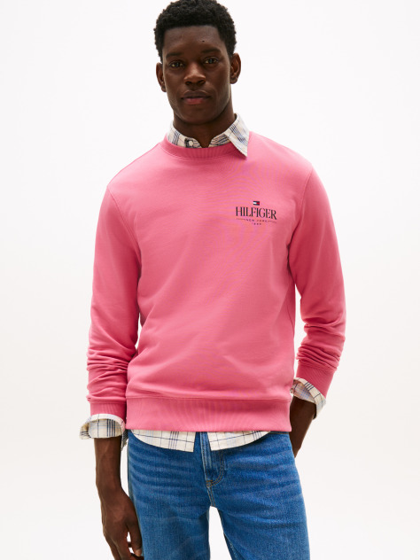 Pink Logo Crew Neck Sweatshirt  Men