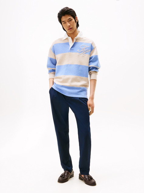 Blue Performance Harlem Tapered Twill Trousers  Men