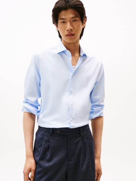 Blue Smart Casual TH Flex Slim Fit Shirt  Men