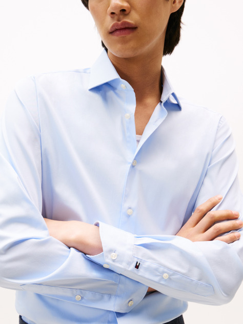 Blue Smart Casual TH Flex Slim Fit Shirt  Men