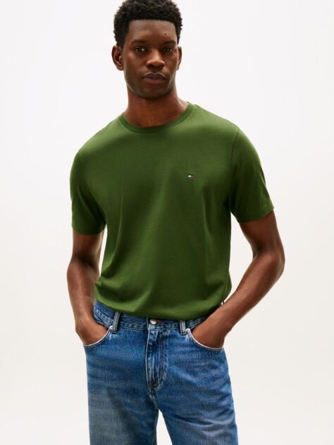 Green Flag Embroidery T-Shirt  Men